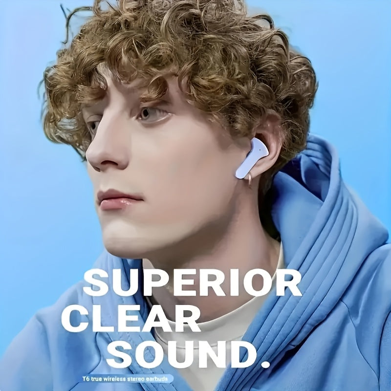 Wireless Earbuds with Touch Volume Control Plastic Compact Rechargeable Type-C Charging