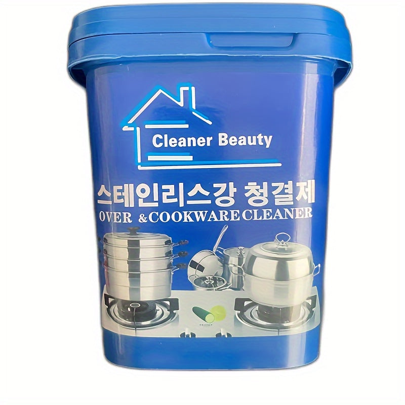 Dawn Beauty Stainless Steel Cookware Cleaner - Rust & Grease Remover, Non-Electric Kitchen Degreaser - Blue Container