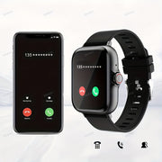 Smartwatch with Wireless Calling Text Alerts Customizable Dial Multiple Sports Modes Metal Body Silicone Strap
