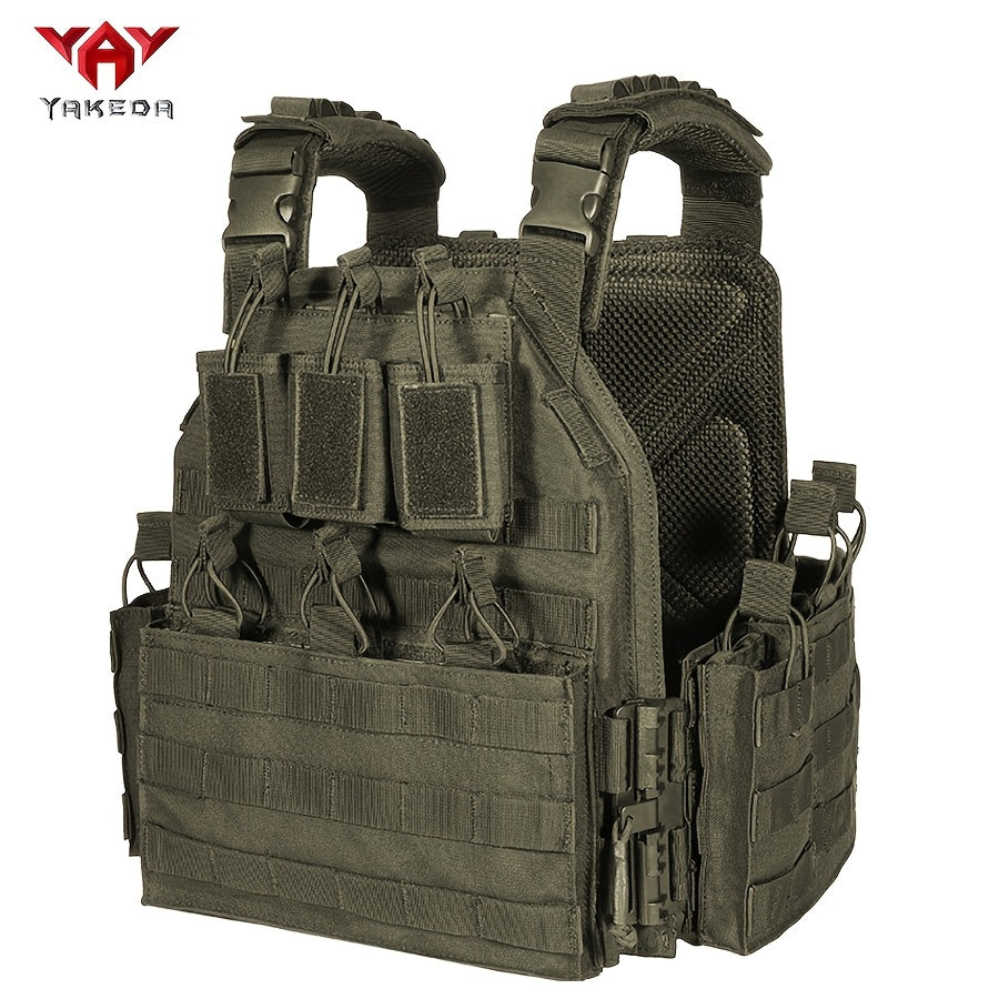 Adult Outdoor Training Vest Water-Resistant Breathable Quick Dismantling Black Polyester