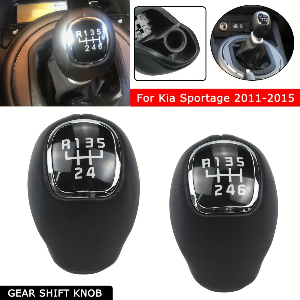 Kia Sportage 2011-2015 uchun gear shift knob qora charm o‘rnash uchun