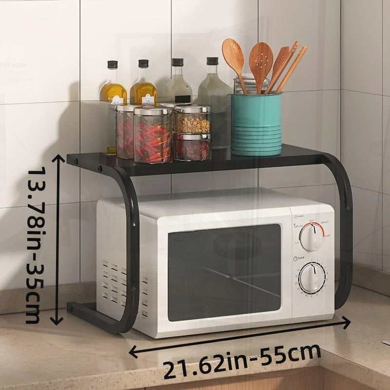 Ko‘p funksiyali stol usti tashkilotchisi va ziravorlar qutisi mikroto‘lqinli pechlar, guruch pishirgichlar va ziravorlar uchun. O‘rnatishni talab qilmaydi, ko‘p qatlamli javon bilan portativ dizayn, qozonlarni saqlash uchun.