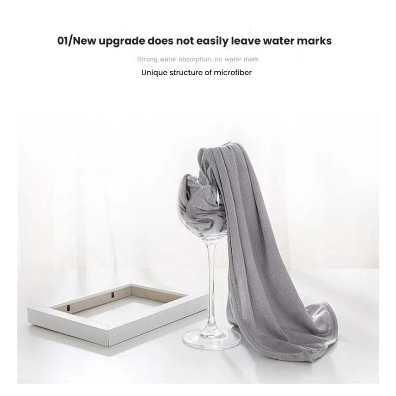 5 Professional Microfiber Glass Cleaning Cloths for Streak-Free, Absorbent, No Water Stains