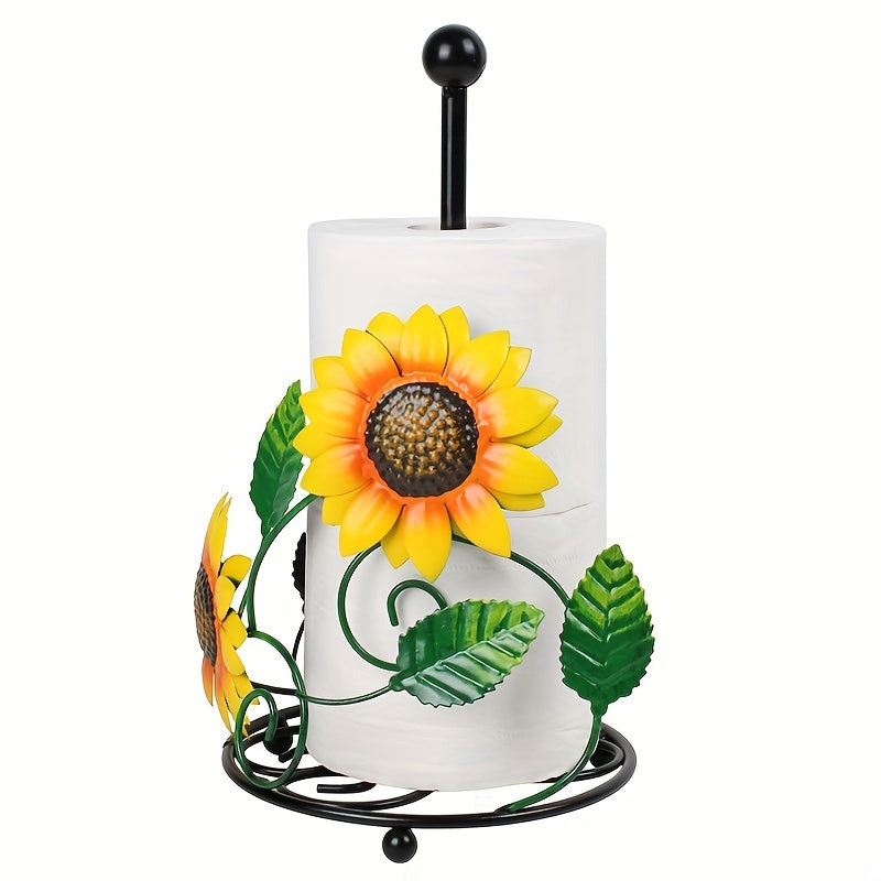 Soporte para servilletas de metal con girasol para cocina, comedor y decoración del hogar