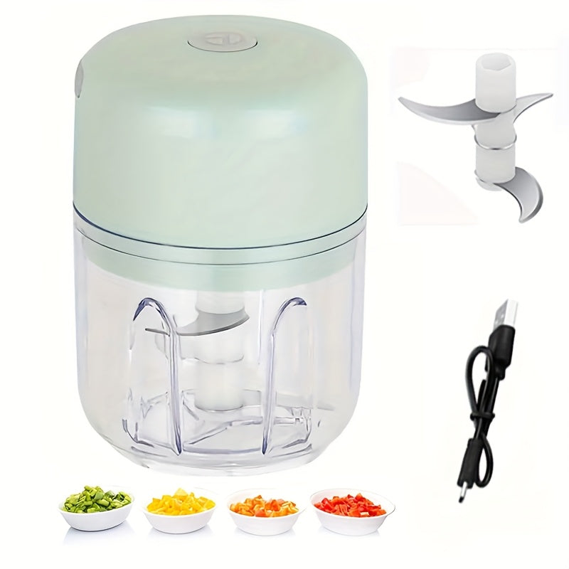 Electric Garlic Chopper 8.45oz Rechargeable Kitchen Shredder for Cooking