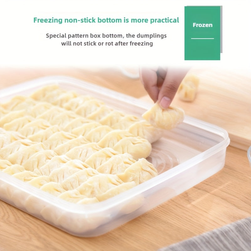 Extra Large Multi-Layer PVC Food Storage Container for Dumplings and Eggs Refrigerator Organizer