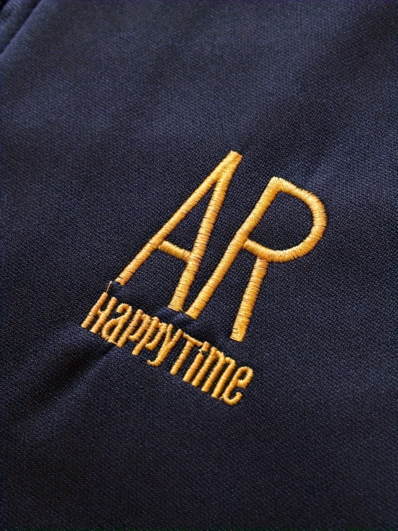 Casual Suit Set for Party with Sweatpants and Applique Polyester Fabric