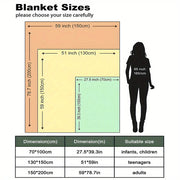 Contemporary Flannel Fleece Throw Blanket with Fox and Floral Print All-Season Warmth