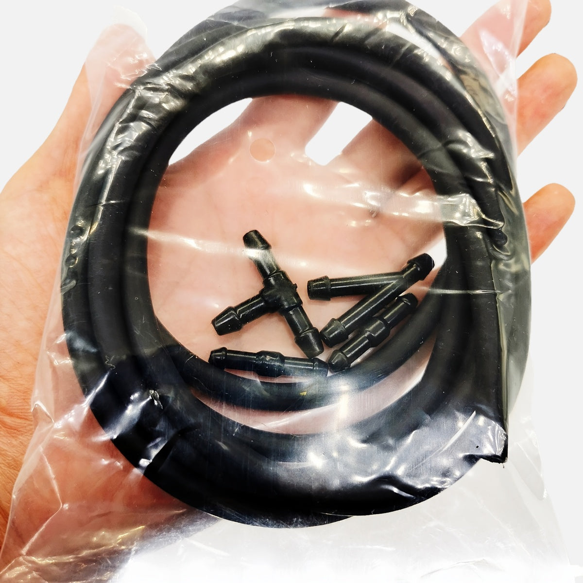 Kit de manguera de lavado de parabrisas universal de 2M con 4 conectores para instalación de boquillas