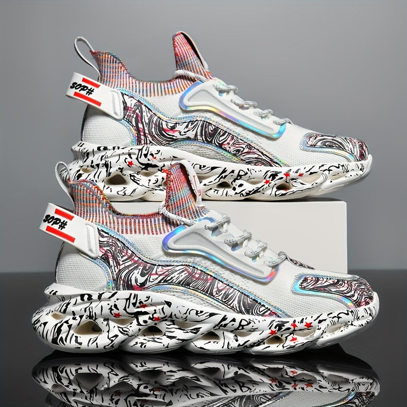 Men's Casual Sports Sneakers Rubber Sole Fabric Upper Low Top All-Season