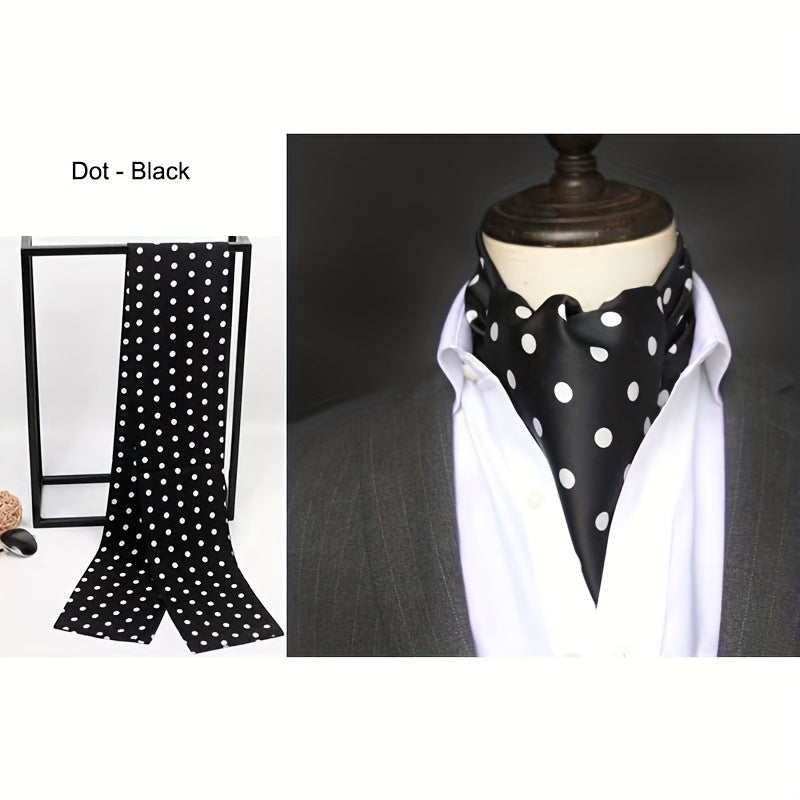 Men's Vintage Twill Scarf with Printed Double Layer for Business and Casual Wear