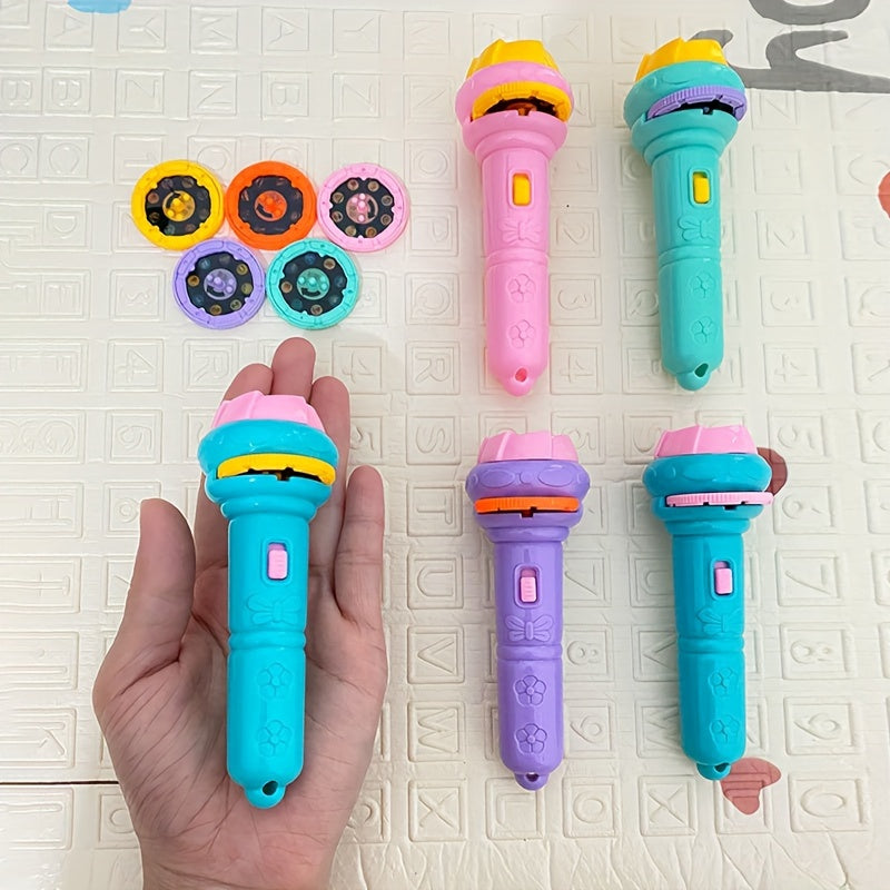 Easter Projection Flashlight Battery-Powered ABS Plastic Bunny Egg Pattern Purple Blue Decoration