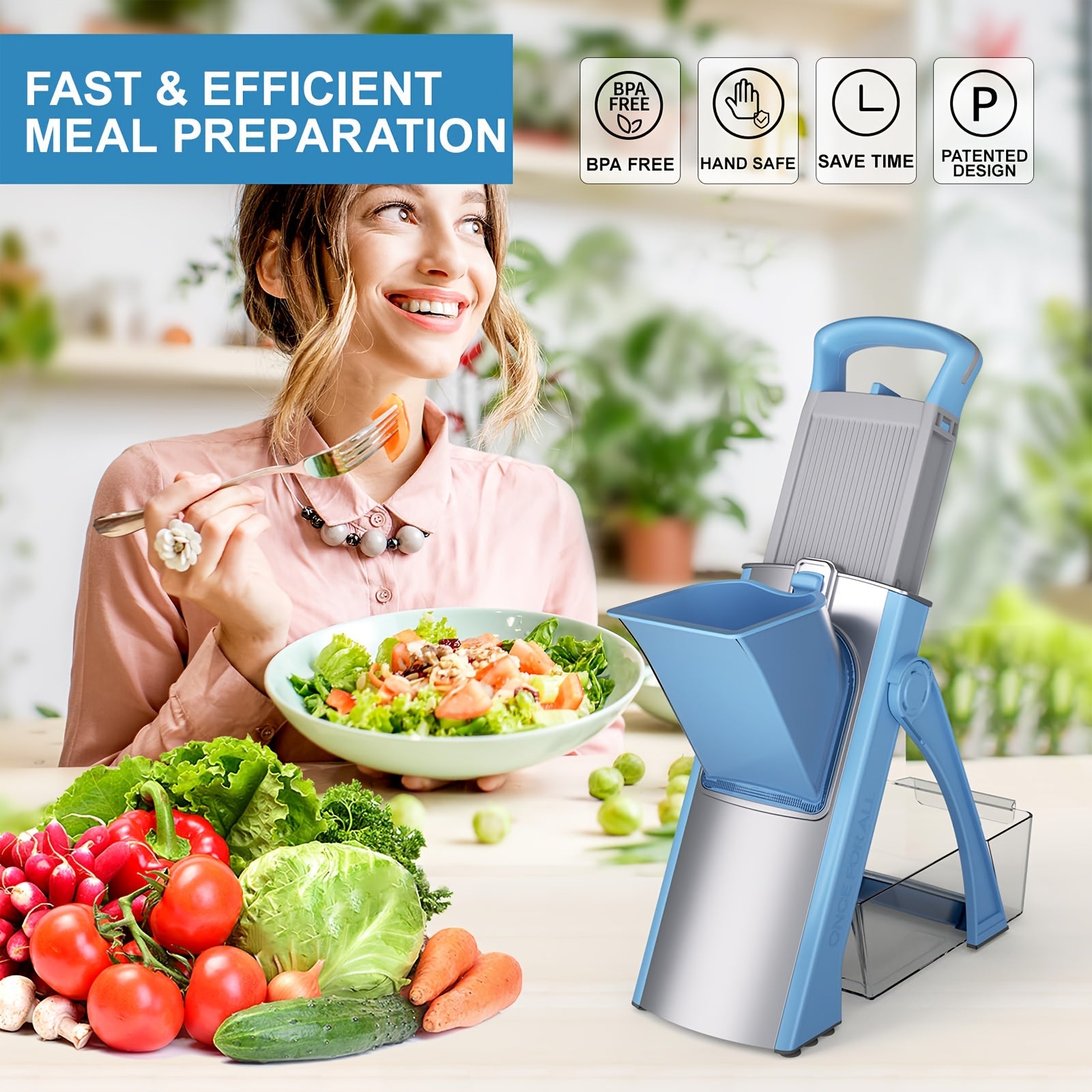 Vegetable Slicer Set with Multiple Blades for Kitchen Prep