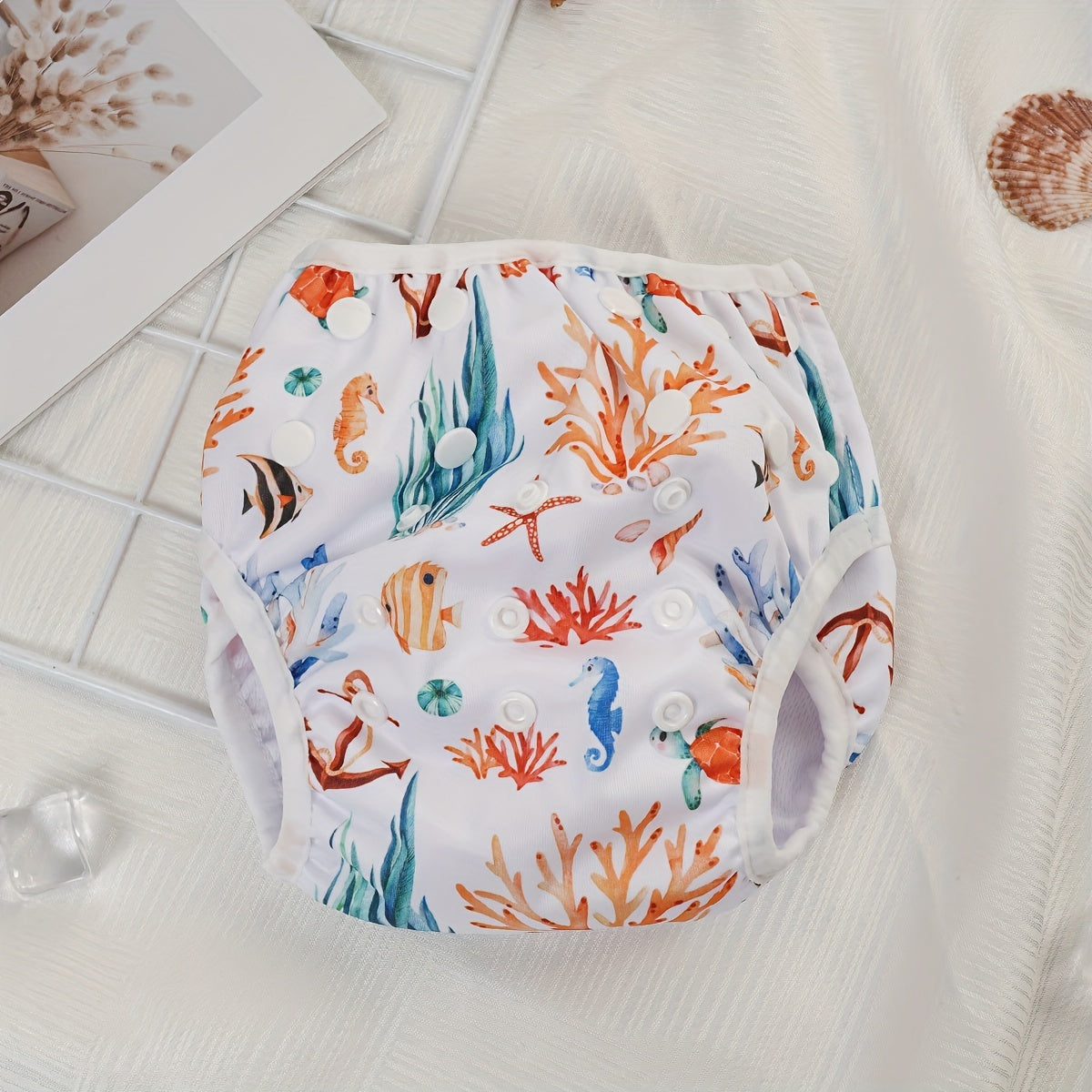 Adjustable Reusable Cloth Swim Diaper for Kids One Piece Training Pants