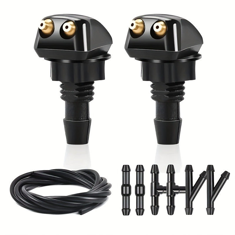 Kit de boquillas de silicona universal para parabrisas de coche con mangueras y conectores