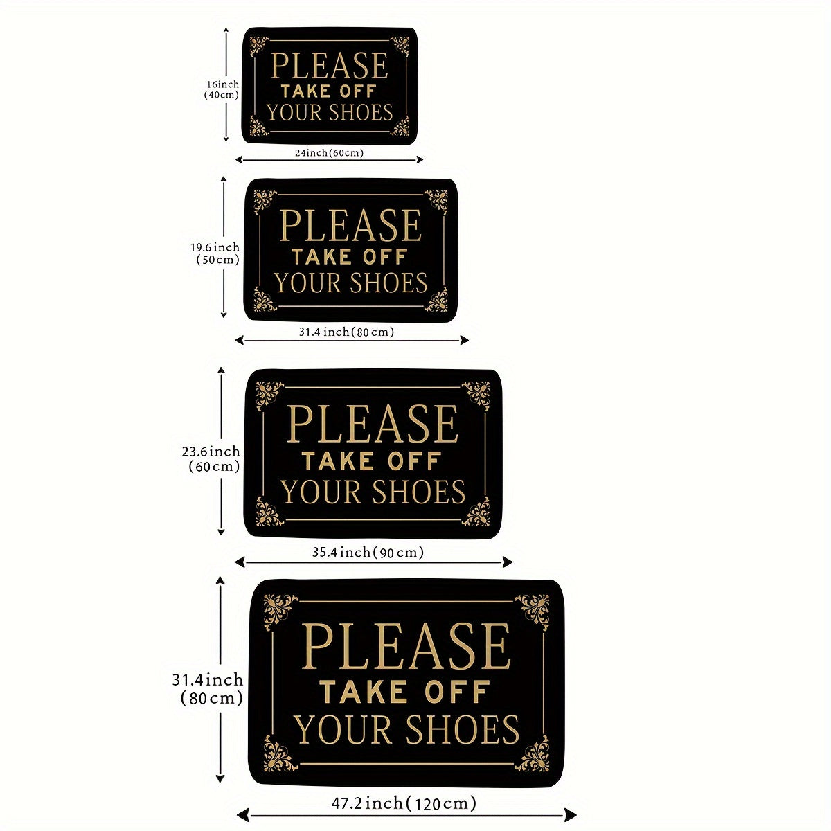 Bohemian Welcome Doormat Flannel Non-Slip Dirt-Resistant Indoor Rug