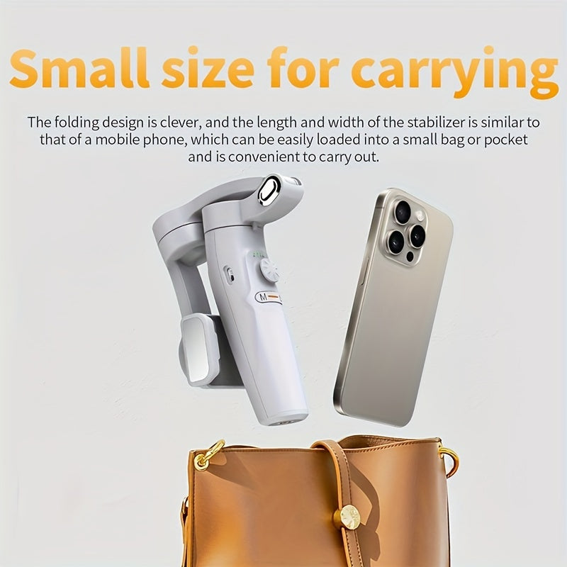 Mobile Phone Gimbal Handheld Stabilizer with Three-Axis Tracking and Live Video