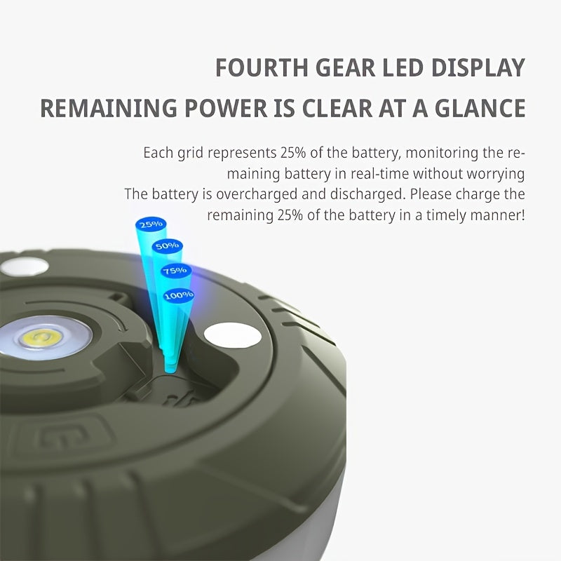 2-in-1 LED RGB Camping String Lights 10m Rechargeable Battery Outdoor Decor