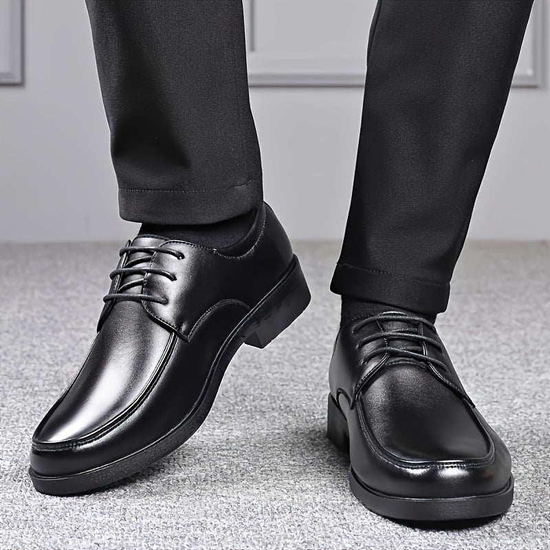 Men's Casual Business Faux Leather Shoes for Weddings and All-Season Comfort