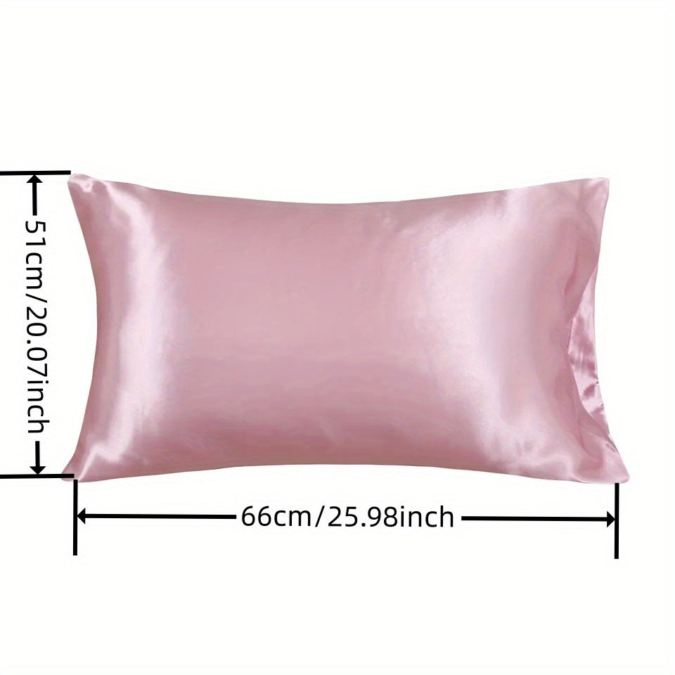 Set of 2 Satin Pillowcases in Multiple Colors Soft Airy Envelope Closure