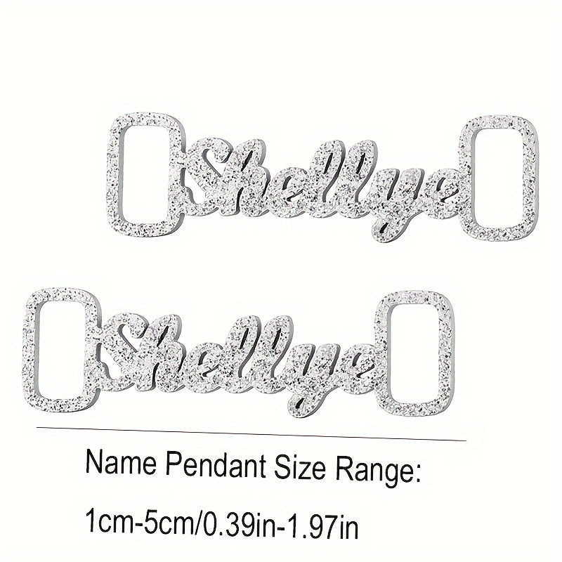 Hebilla de zapato de acero inoxidable personalizada con placa con nombre y detalles brillantes para hombres