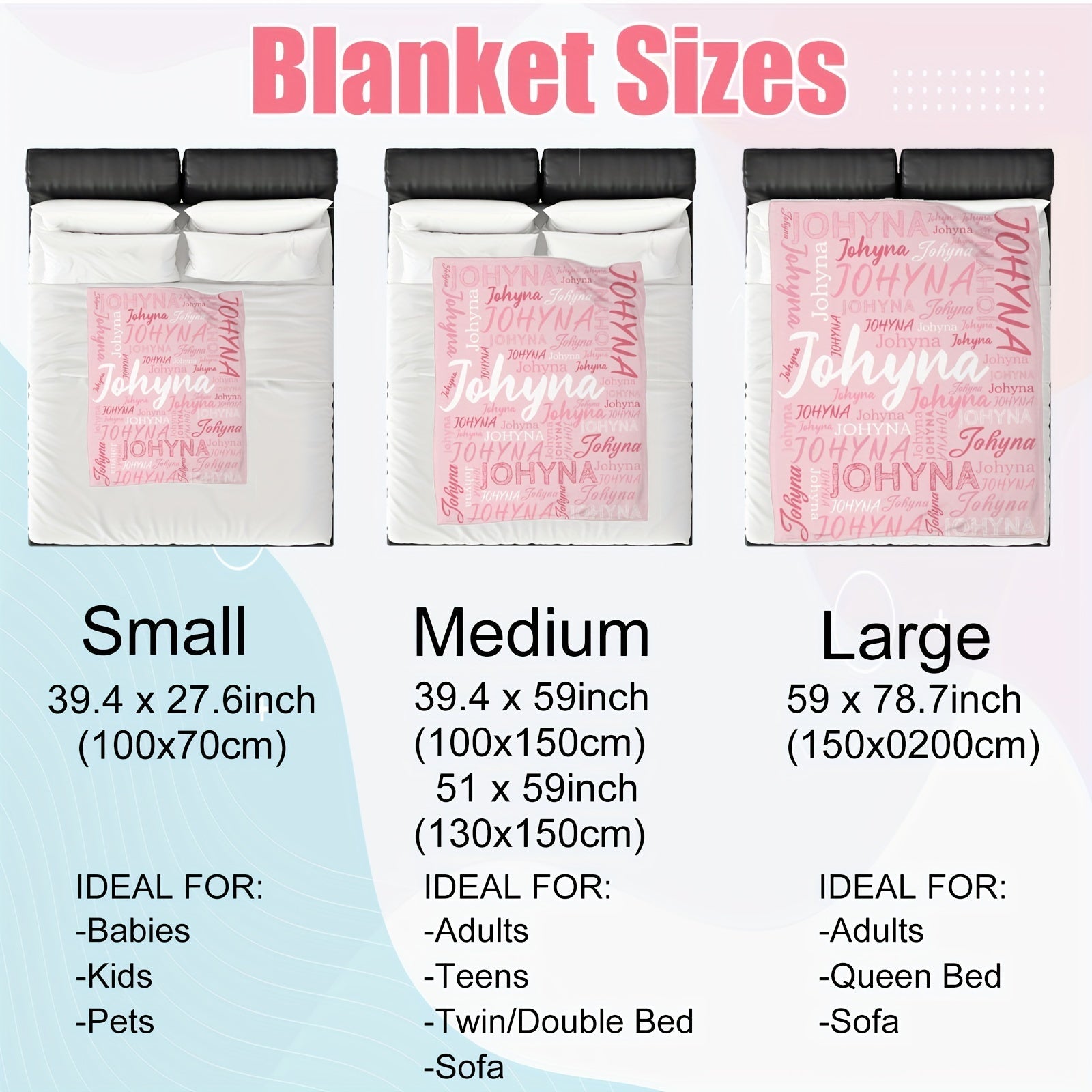 Personalized Flannel Blanket for All Seasons Soft Polyester Digital Print Gift for Home and Outdoor Use