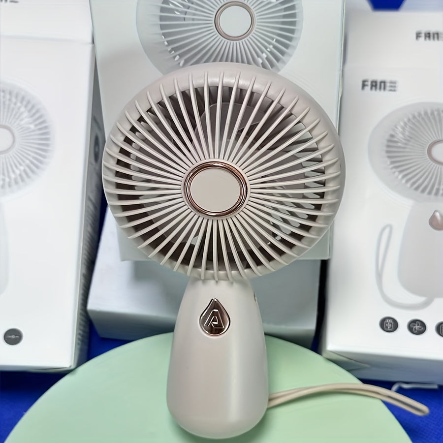 Mini Handheld Fan with LED Lights USB Rechargeable Quiet Desk Fan Personal Cooling