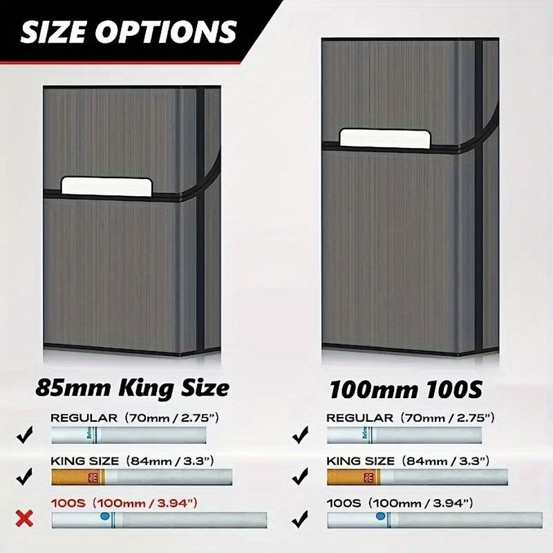 Aluminum Cigarette Case with Magnetic Closure Scratch-Resistant Pocket-Friendly for Travel and Gifting