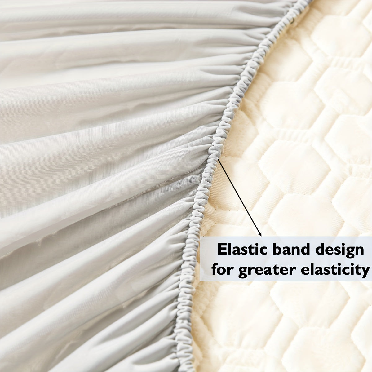 Muz his-tuyg'usi dizayni bilan Lateks Cool Matras Qoplamasi, Bir xil rang, Mashinada yuvish mumkin, Qalin tikilgan ip. Yotoqxonalarga, Talabalar yotoqxonalari, Mehmonxonalar uchun mos. Yostiq qoplamalari kiritilmagan.