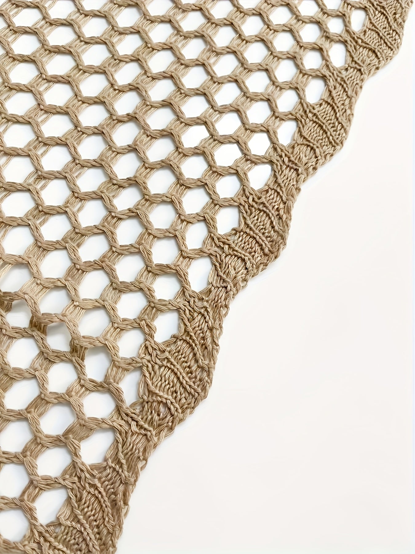 Women's Plus Size Lace Sweater Pullover with 3/4 Sleeves and Openwork Design