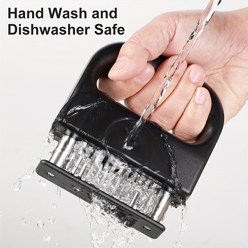 Улучшите вкус с помощью мясного молотка JATEN с 48 лезвиями - прочный молоток из нержавеющей стали с ультратонкими иглами - идеально подходит для размягчения говядины, свинины, индейки и рыбы - отлично подходит для маринадов, барбекю и приготовления пищи.