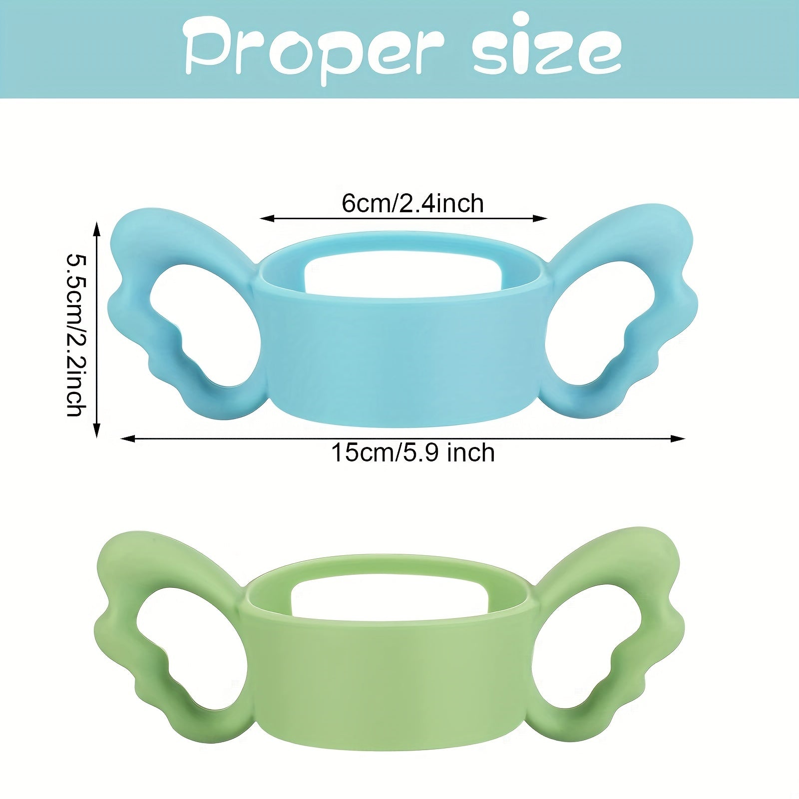 Baby Bottle Handles for Infants 0-3 Years BPA-Free Blue Lightweight