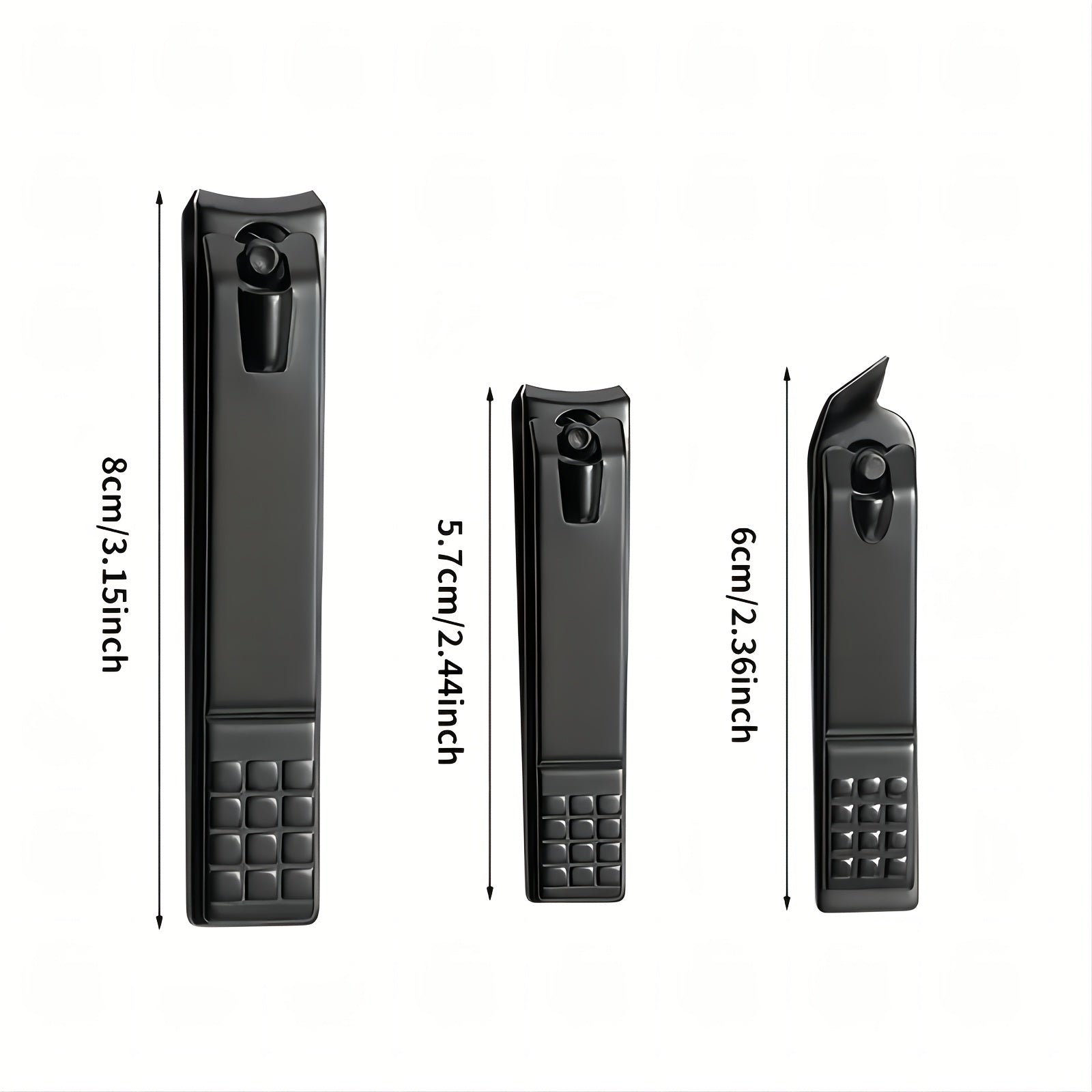 Black Stainless Steel Nail Clippers for Toenails Premium Manicure Tool