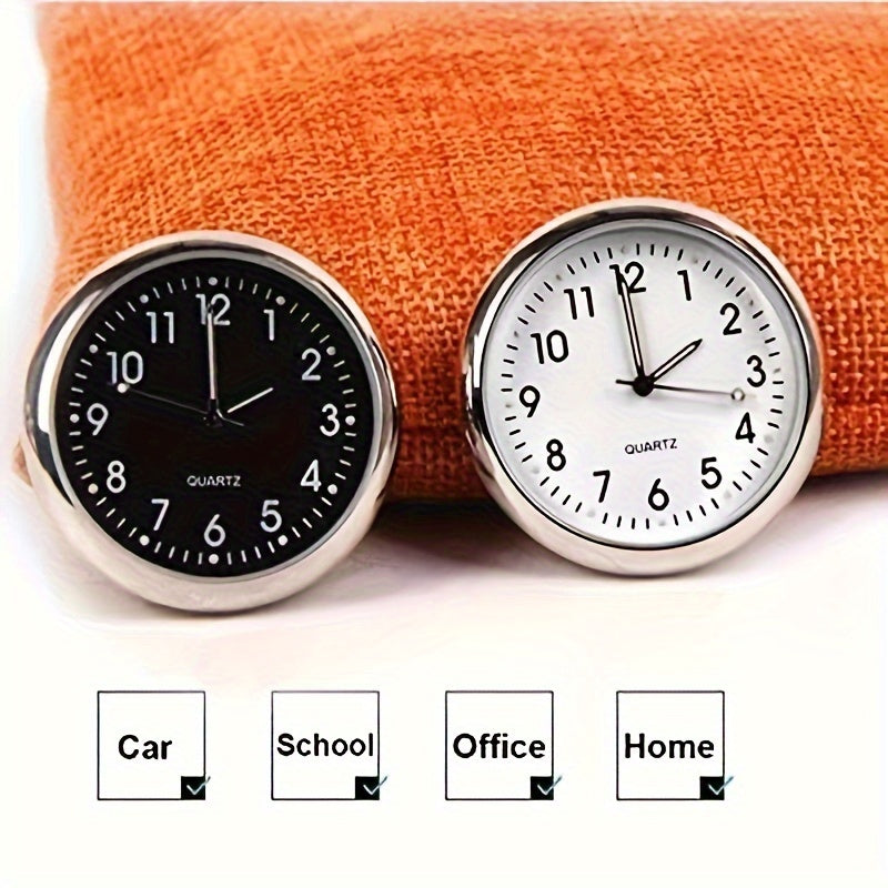 Mini Quartz Car Dashboard Clock Luminous Decorative Car Accessories