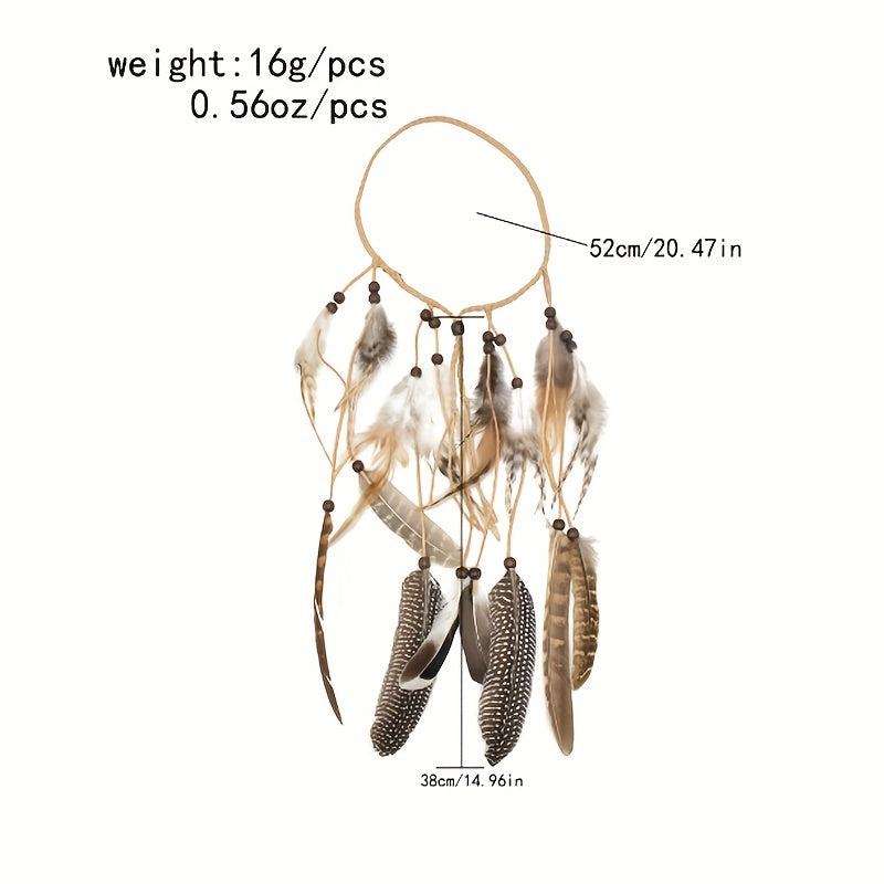 Bohemian Peacock Feather Headband with Tassels for Women