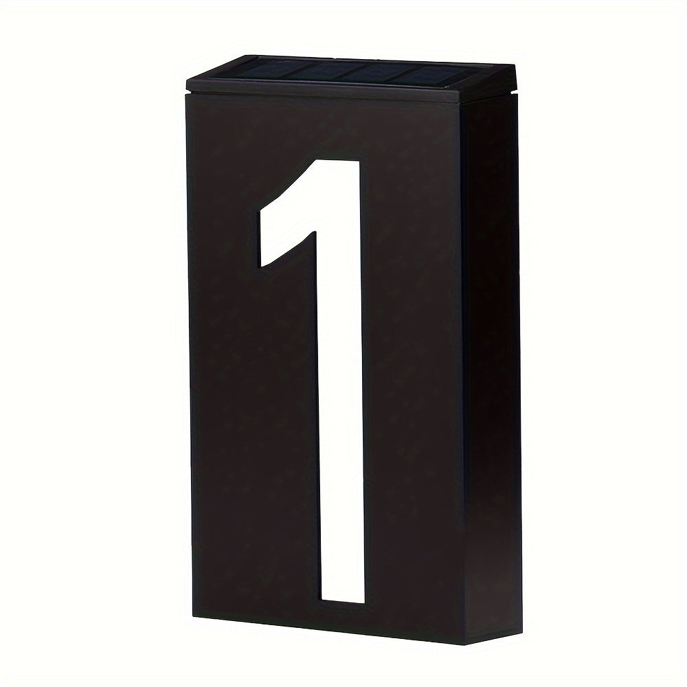 Luz de número de casa solar LED para exteriores, a prueba de agua, señal de dirección, iluminador de pared para jardín y patio