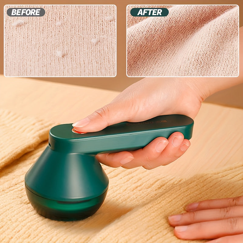 Portable USB Rechargeable Fabric Shaver for Removing Lint and Fuzz from Clothes Bedding Furniture and Carpet