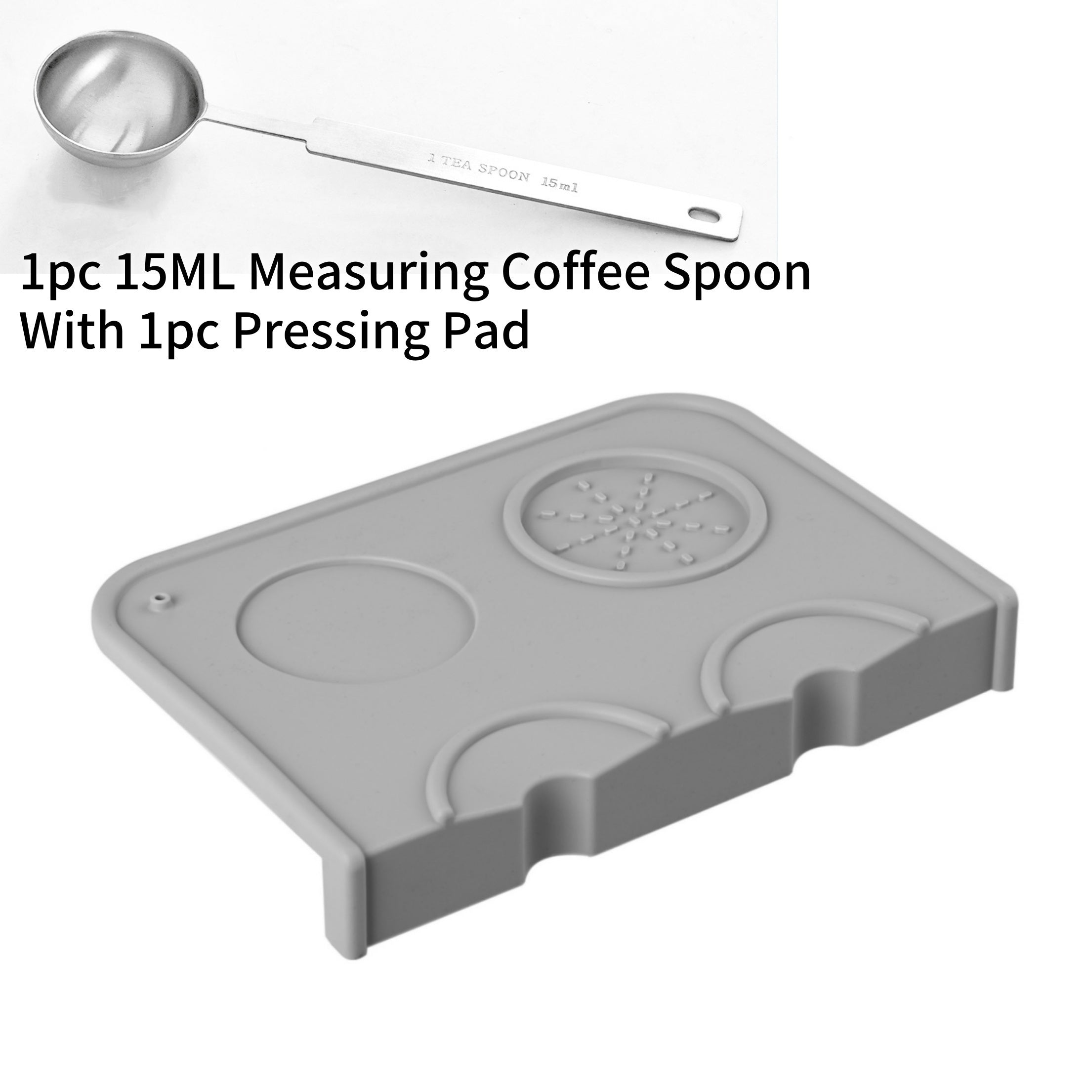 Coffee Barista Set Silicone Espresso Tamper Mat and Spoon Kitchen Accessories