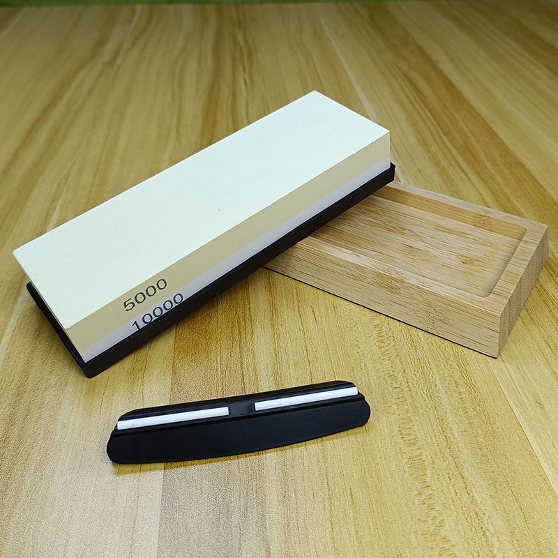 Afilador de cuchillos de doble cara con piedra de agua para un afilado de precisión