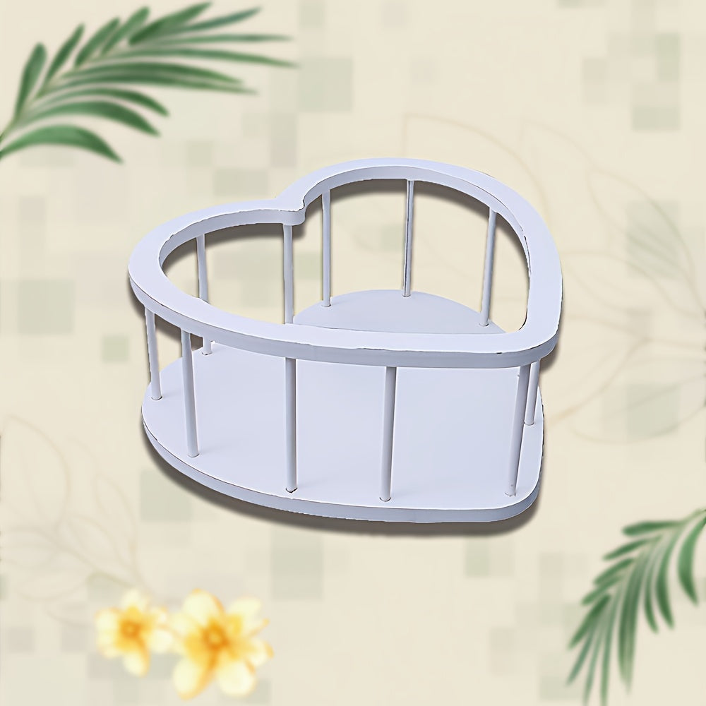 Привлекательный деревянный реквизит для детской фотографии - с дизайном в виде сердечка, идеально подходит для запечатления первых месяцев и важных моментов детей.