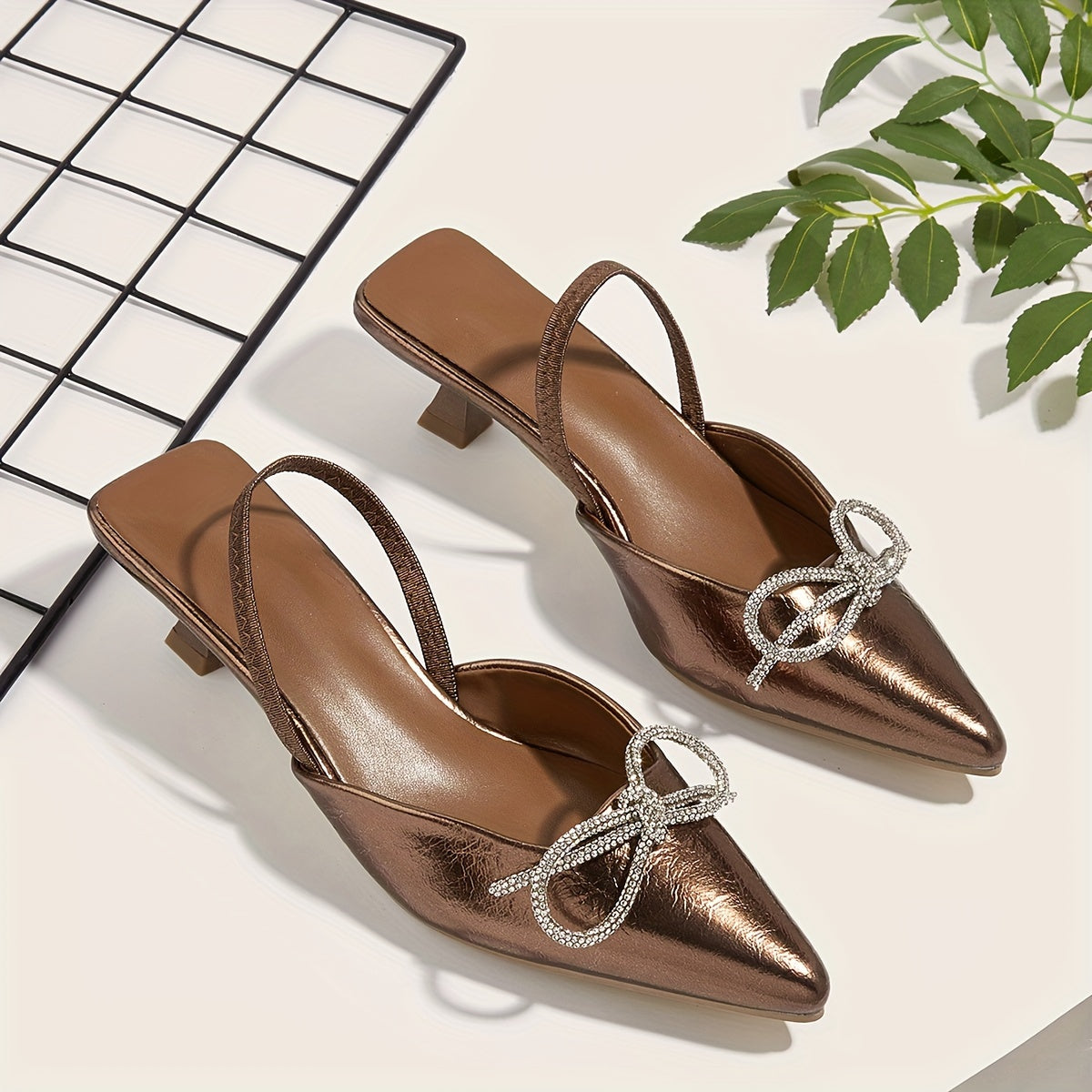 Women French-Style Sweet Princess High Heeled Shoes with Bow