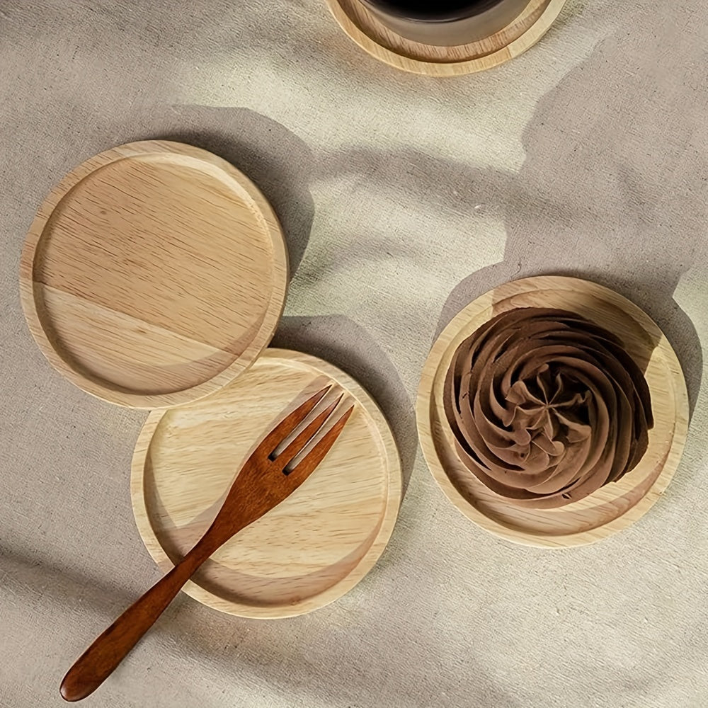 Bamboo Wooden Coaster Set for Tea Coffee Snacks Kitchen Decor Housewarming Gift