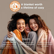 Grey Flannel Blanket Microfiber Cozy All-Season Bedding for Halloween and Christmas