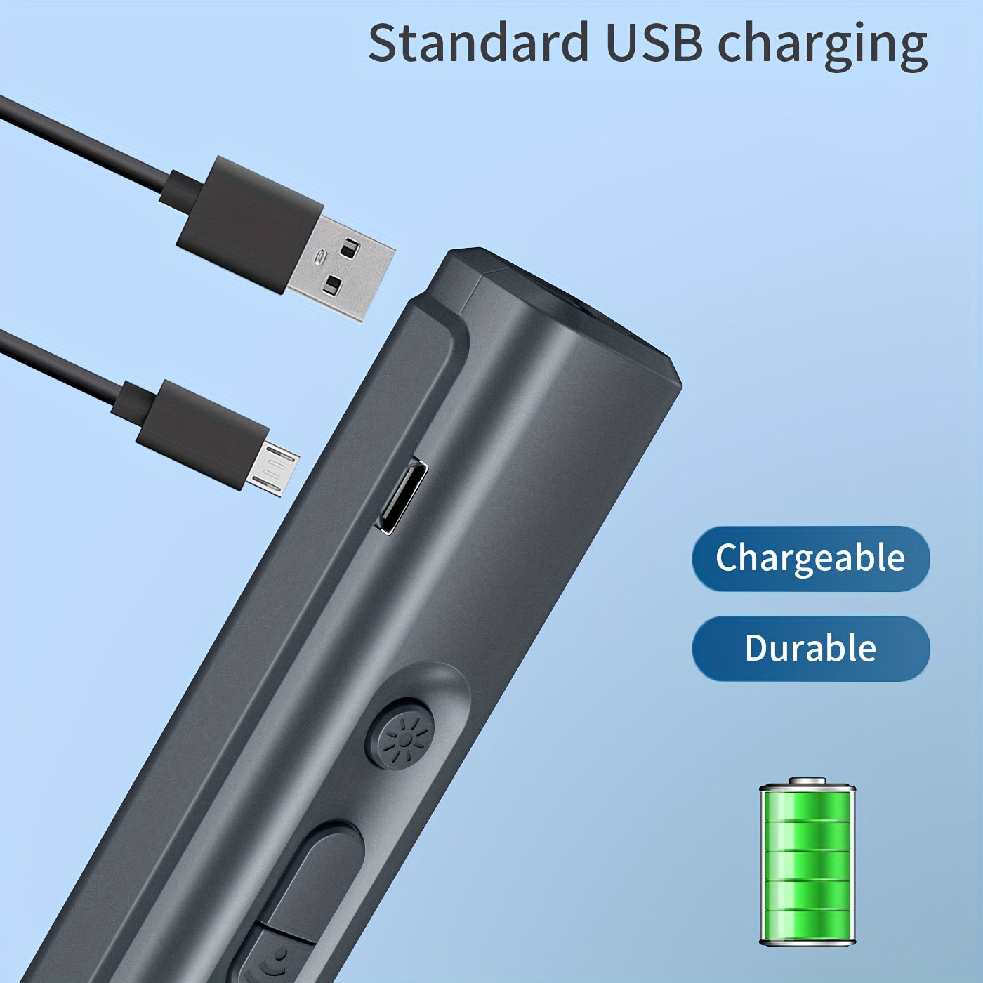 Ultrasonic Dog Repellent with UV Light Rechargeable Battery Portable Handheld Device