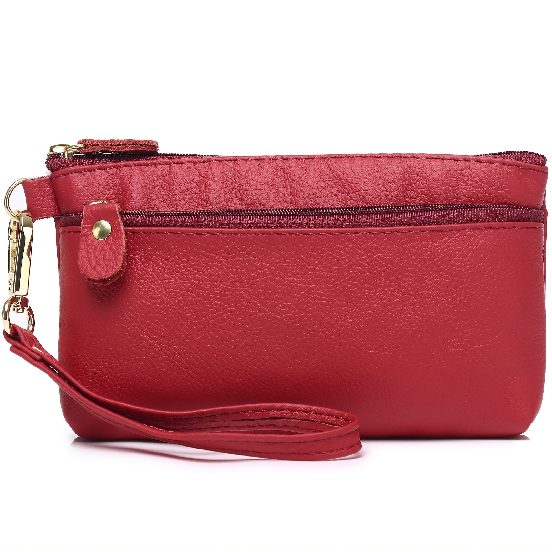 Small Genuine Leather Women's Handbag with Mini Coin Purse and Key Holder Black