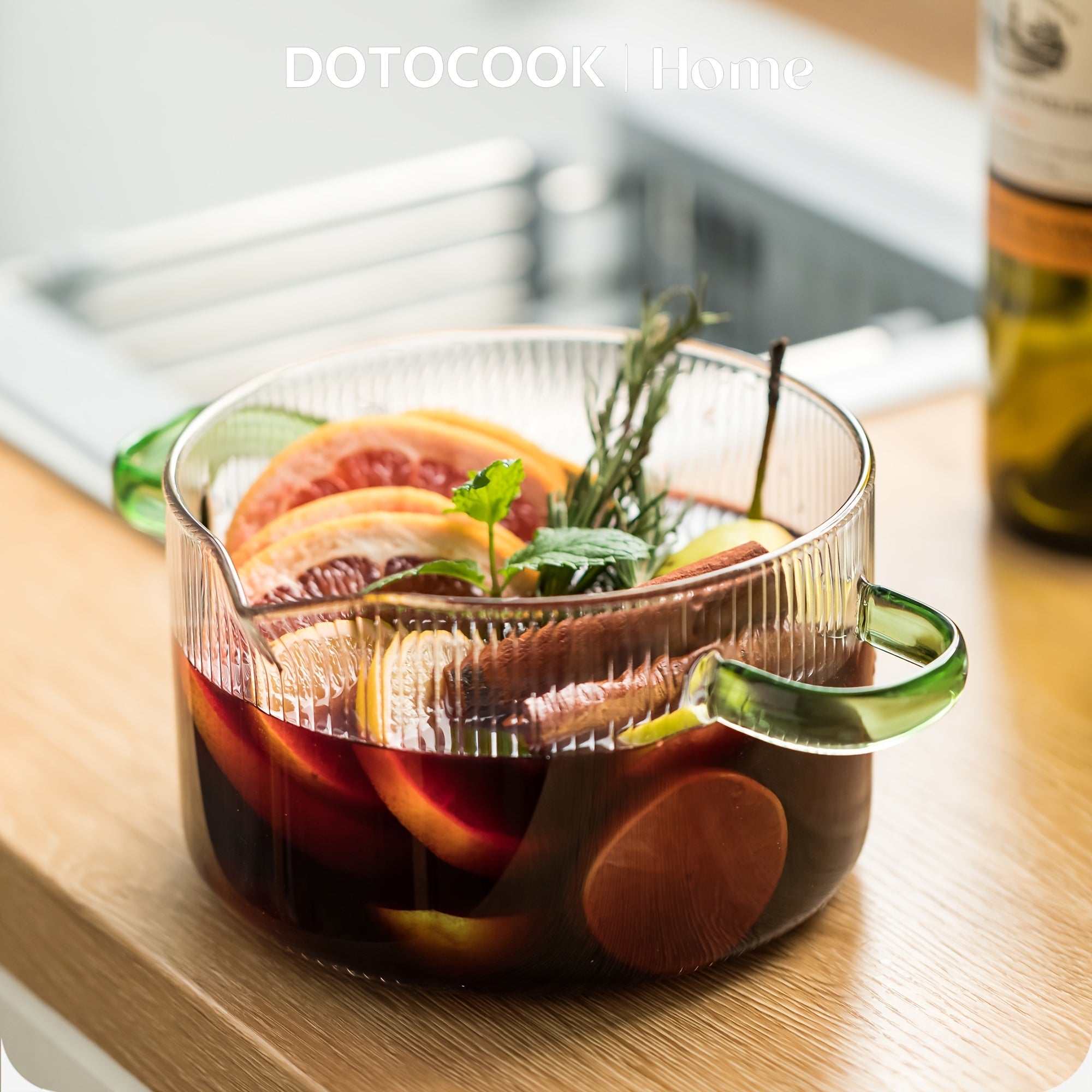 Set of 2 Glass Cooking Pots with Lids 1.8L & 2.3L Dishwasher Safe Sauce Pans for Soup Pasta