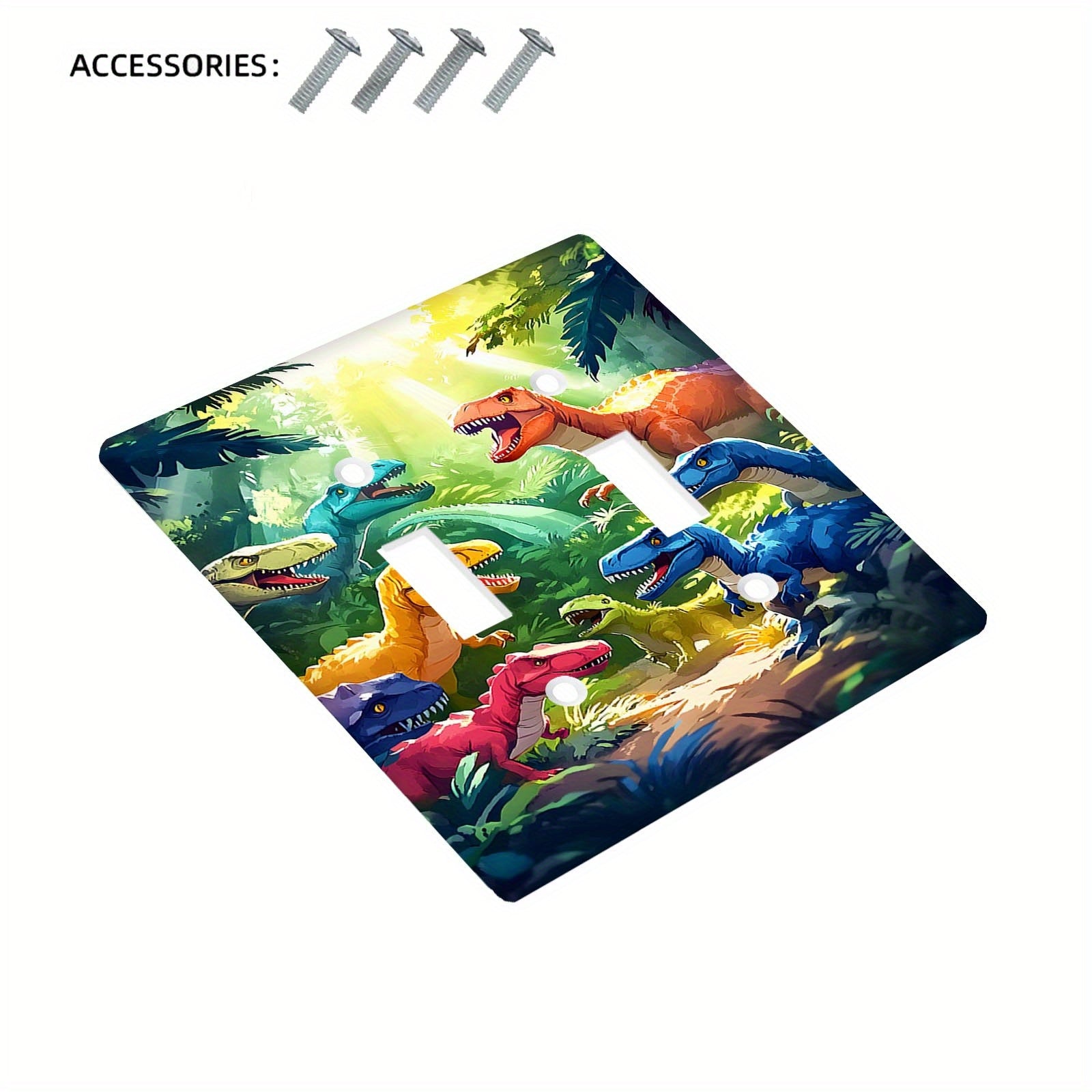 Batareyasiz oson o'rnatish uchun sevimli dinazor naqshli yoritgich. Uy yoritgichi va shift fanlari uchun ideal.