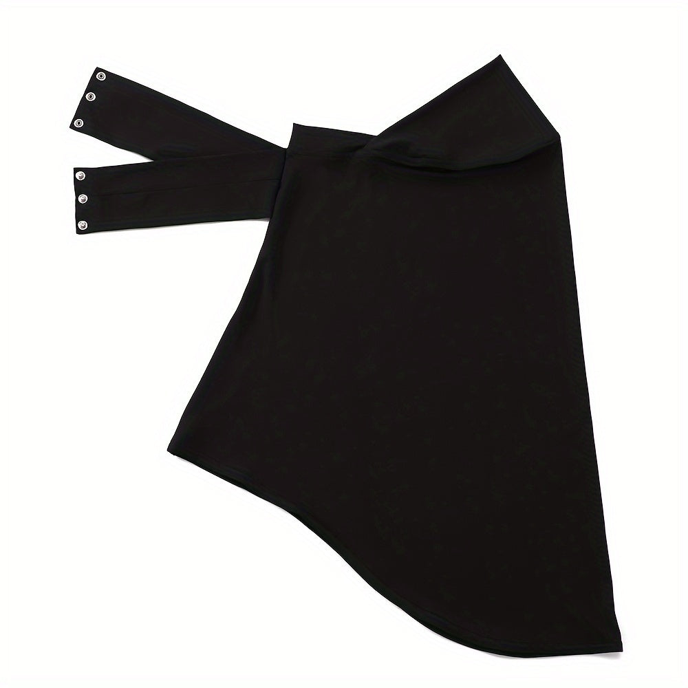 Women's Quick Dry Sports Hijab with Tie Band and Button Closure for Fitness Outdoor Activities