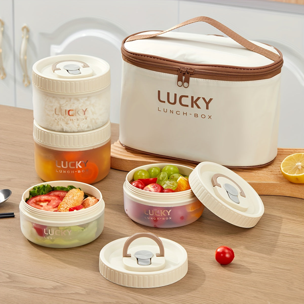 Round Transparent Plastic Food Storage Container for Fruit Salads Microwave Safe Leak-Proof