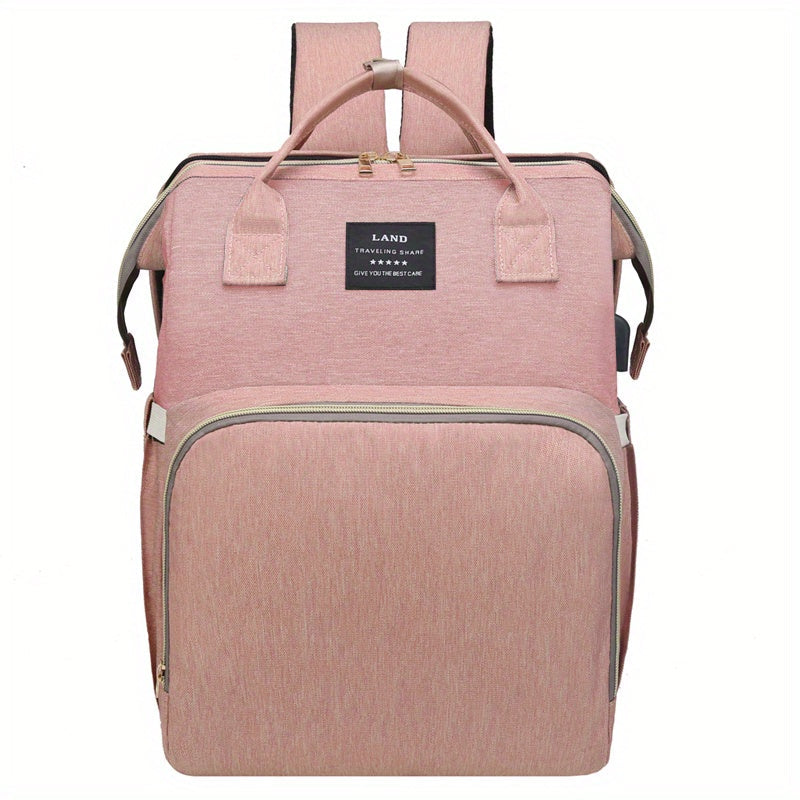 Diaper Bag Backpack with Changing Station Waterproof Large Capacity Travel Bag for Moms and Dads